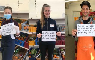 Julia, Steffi und Tim mit ihren Statements