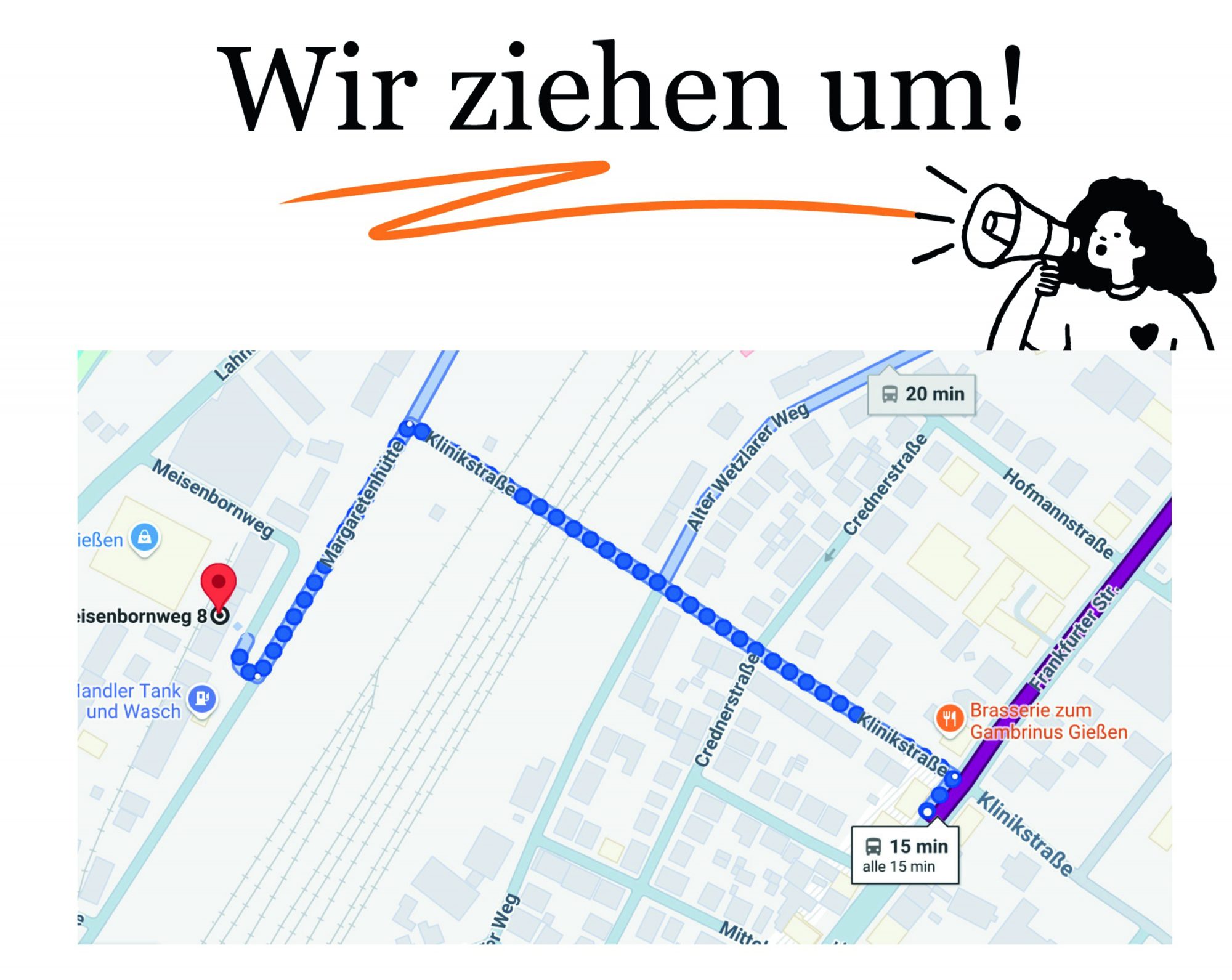 Tafel im Meisenbornweg auch mit öffentlichen Verkehrsmitteln erreichbar.